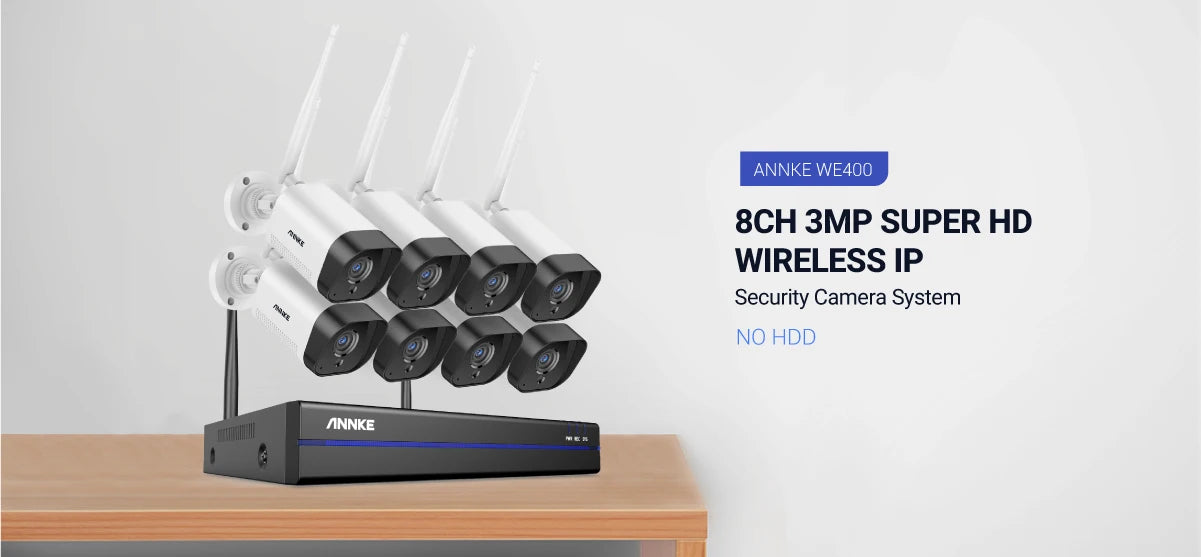 ANNKE 8CH 3MP Wireless NVR CCTV System with Audio. - R & R Innovations