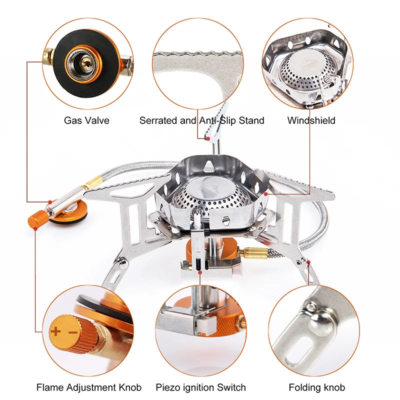 Widesea Windproof Camping Gas Burner: Outdoor Stove for Survival Trips - R & R Innovations