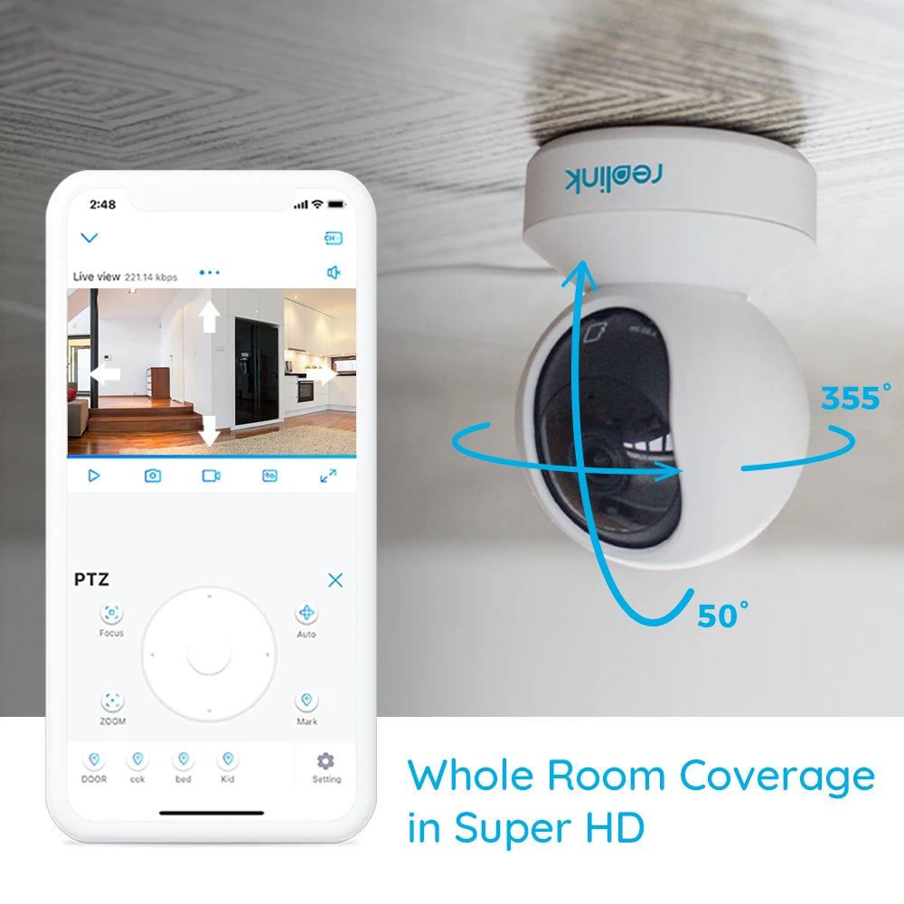 Reolink E1 Pro: 4MP HD Pan/Tilt WiFi Camera, Home Security - R & R Innovations