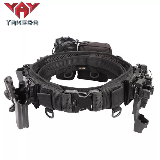 Yakeda Padded Patrol Belt Police Hunting Gadget Pouch MOLLE Waist Bag Adjustable Combat Tactical Belt - R & R Innovations