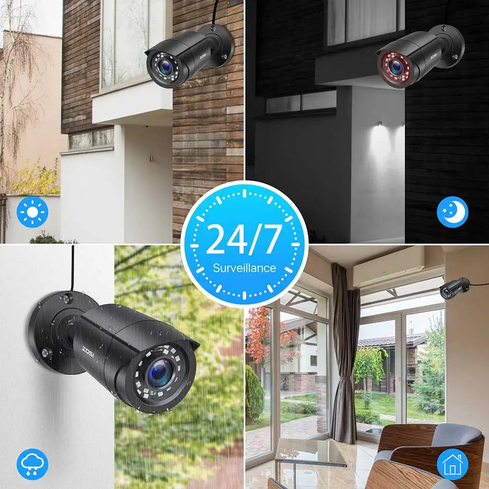 ZOSI 1080P Outdoor CCTV Security Camera, 80ft Night Vision - R & R Innovations