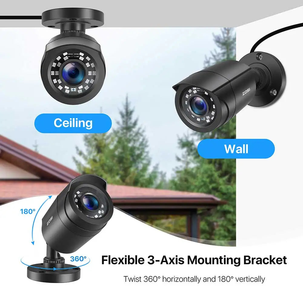 ZOSI 1080P Outdoor CCTV Security Camera, 80ft Night Vision - R & R Innovations