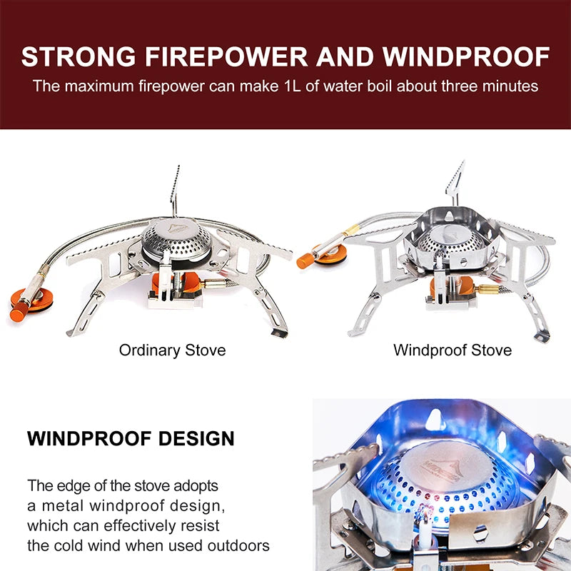 Widesea Windproof Camping Gas Burner: Outdoor Stove for Survival Trips - R & R Innovations