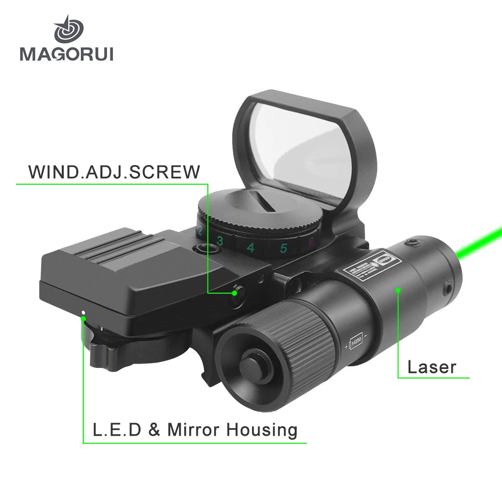 Magorui Green Red Dot Holographic Laser Sight Scope - R & R Innovations