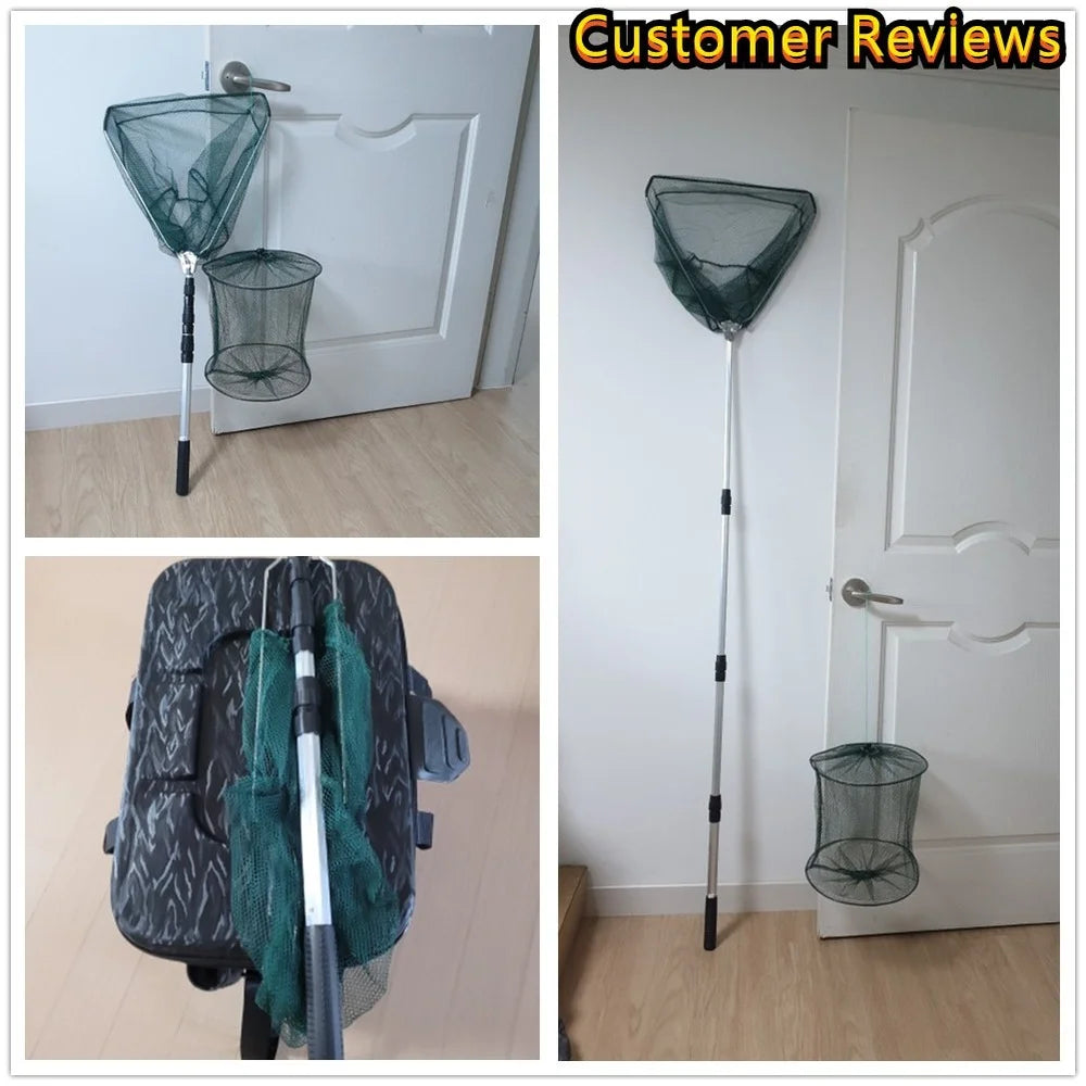 Folding Telescopic Fishing Net: Long Aluminum Handle, Collapsible Design - R & R Innovations