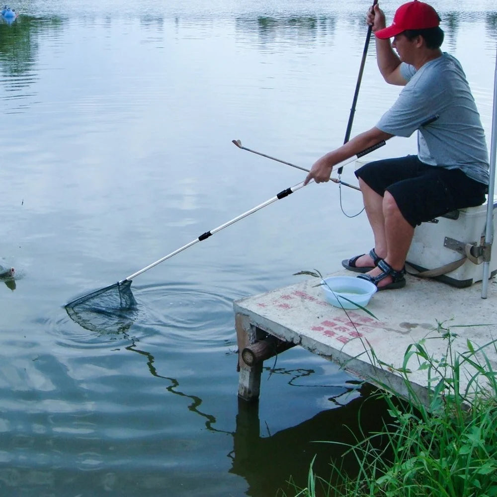 Folding Telescopic Fishing Net: Long Aluminum Handle, Collapsible Design - R & R Innovations