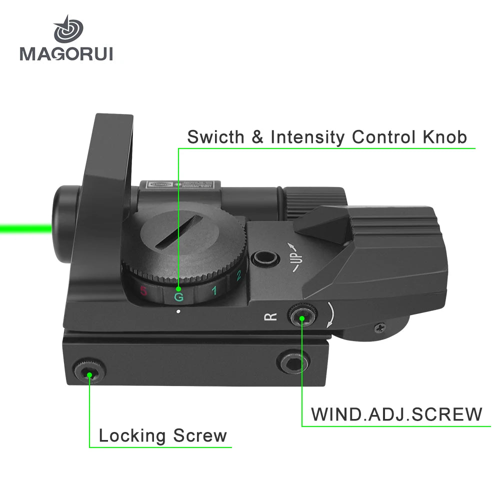 Magorui Green Red Dot Holographic Laser Sight Scope - R & R Innovations