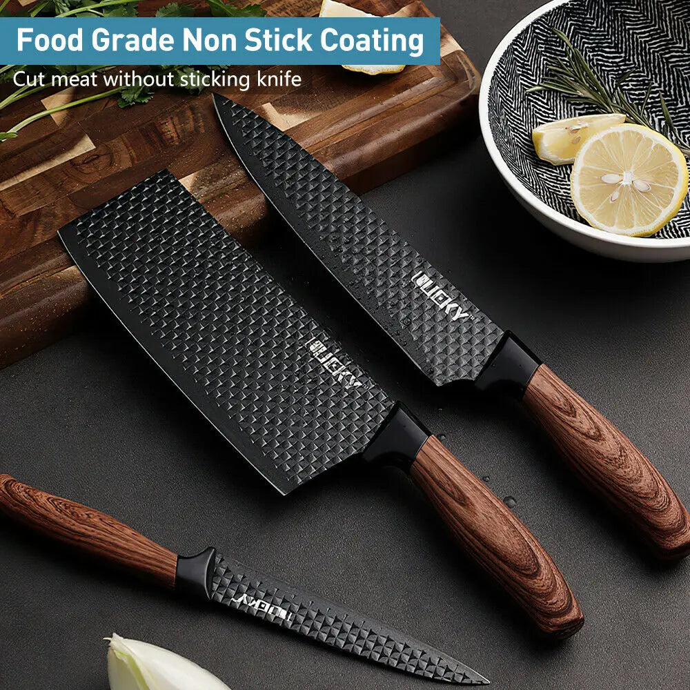 Stainless Steel 6-Piece Kitchen Knife Set with Utensils - R & R Innovations