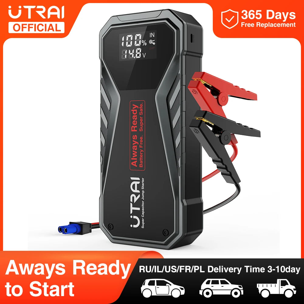 UTRAI Batteryless Car Jump Starter, 1000A Quick Charge - R & R Innovations